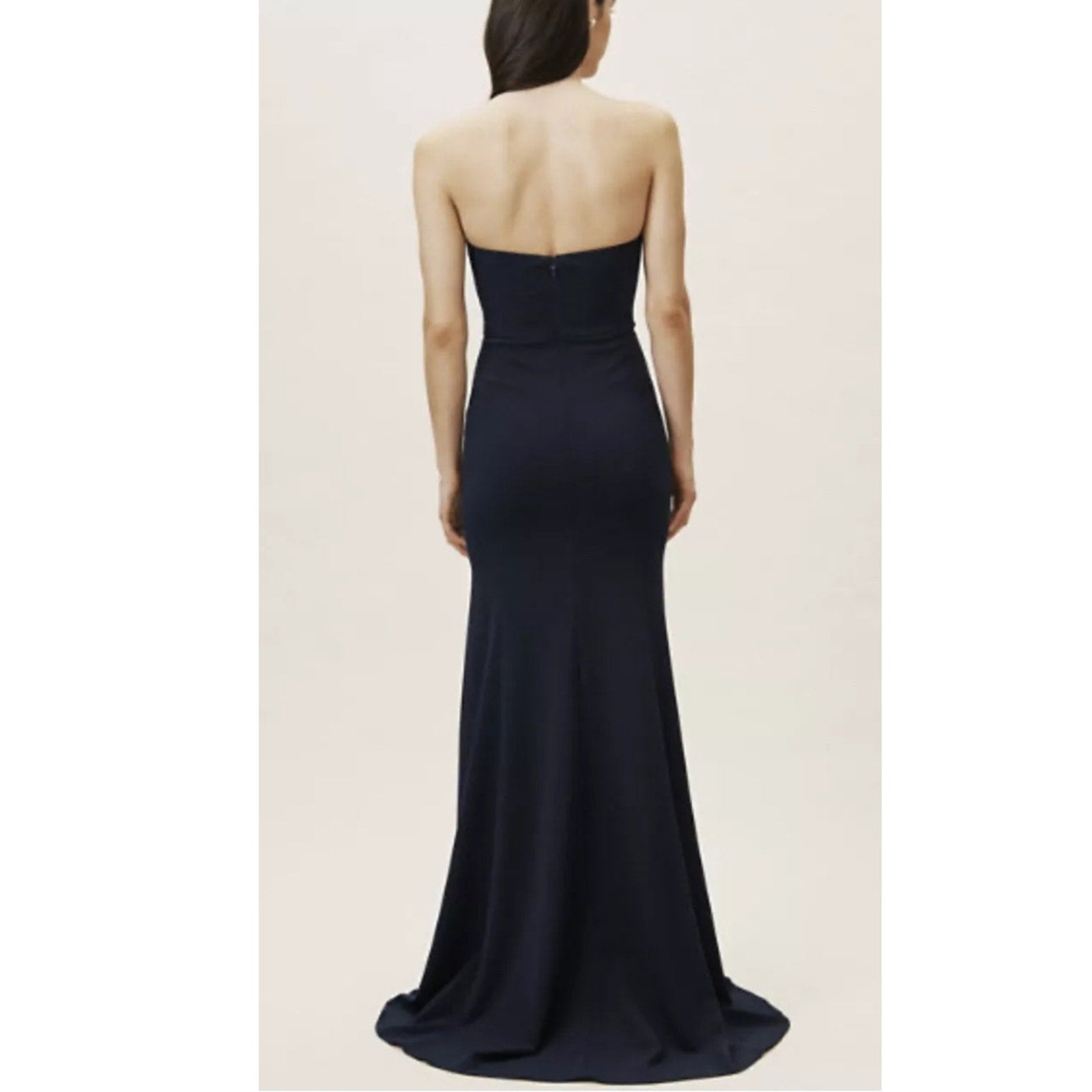 New BHLDN Delilah Dress WATTERS & WATTERS $285 SIZE 4 Navy Maxi Strapless Gown