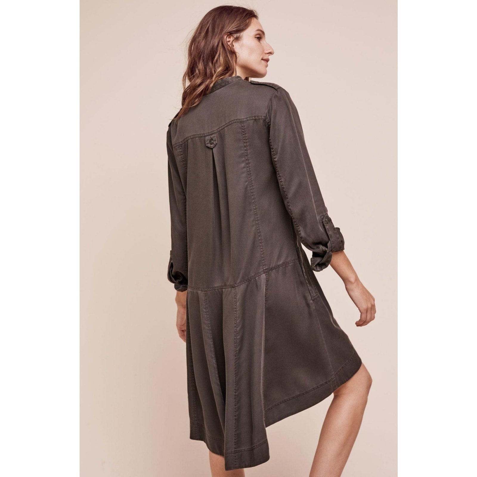 NEW Anthropologie Mariona Mini Shirt Dress by Holding Horses Sz 2 Long-Sleeve