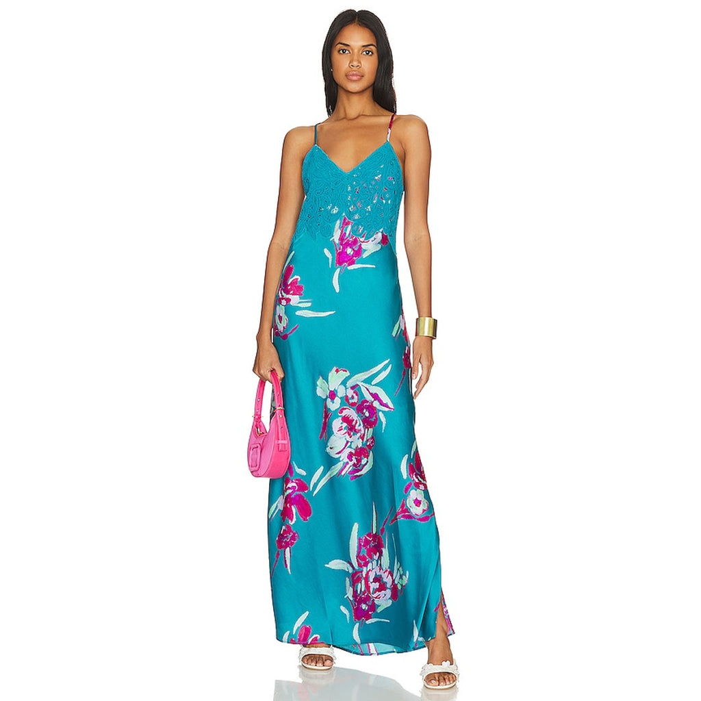 Free People Forever Yours Floral Slip Maxi Dress