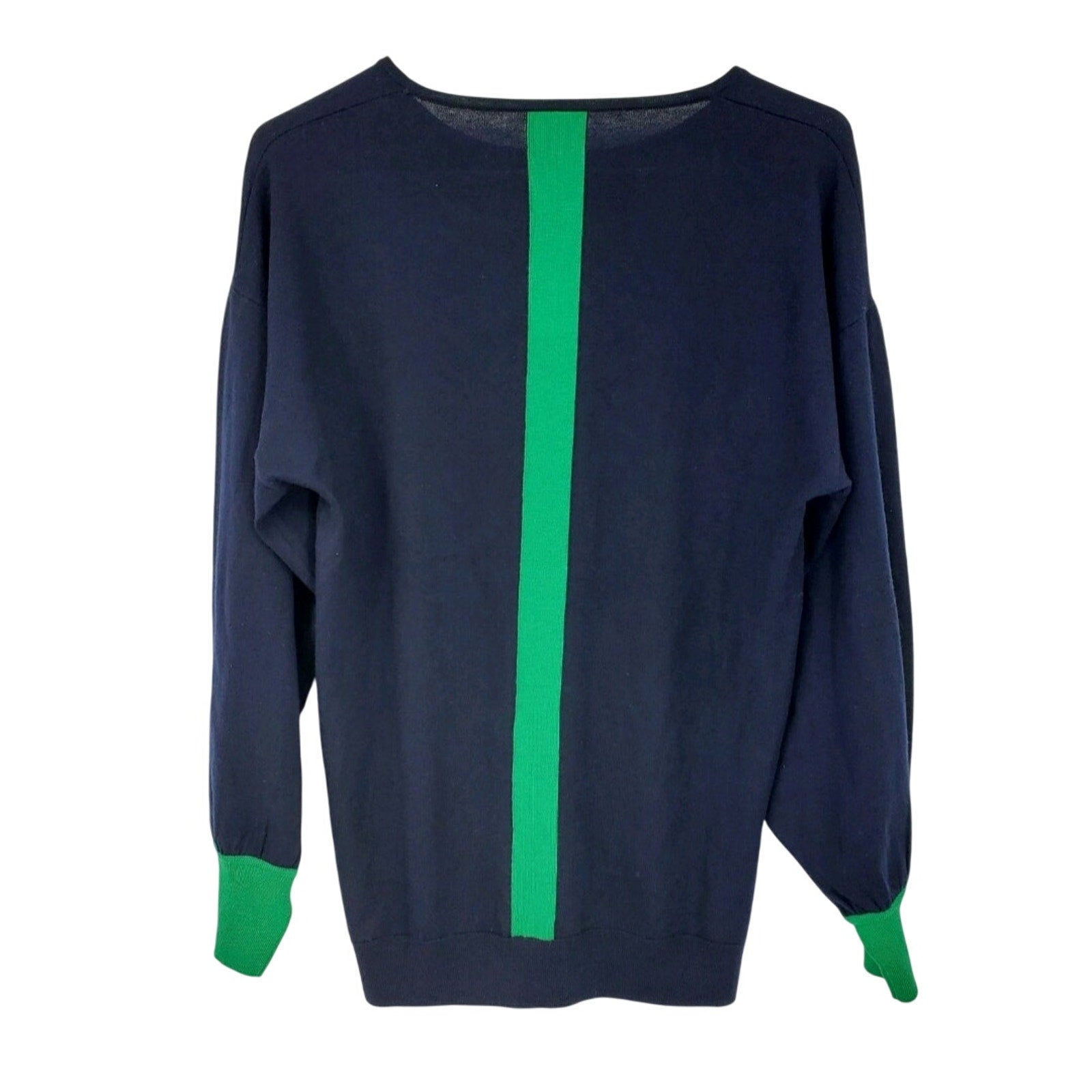 New Anthropologie Charli Therese Balloon-Sleeved Sweater $148 X-SMALL Blue/Green