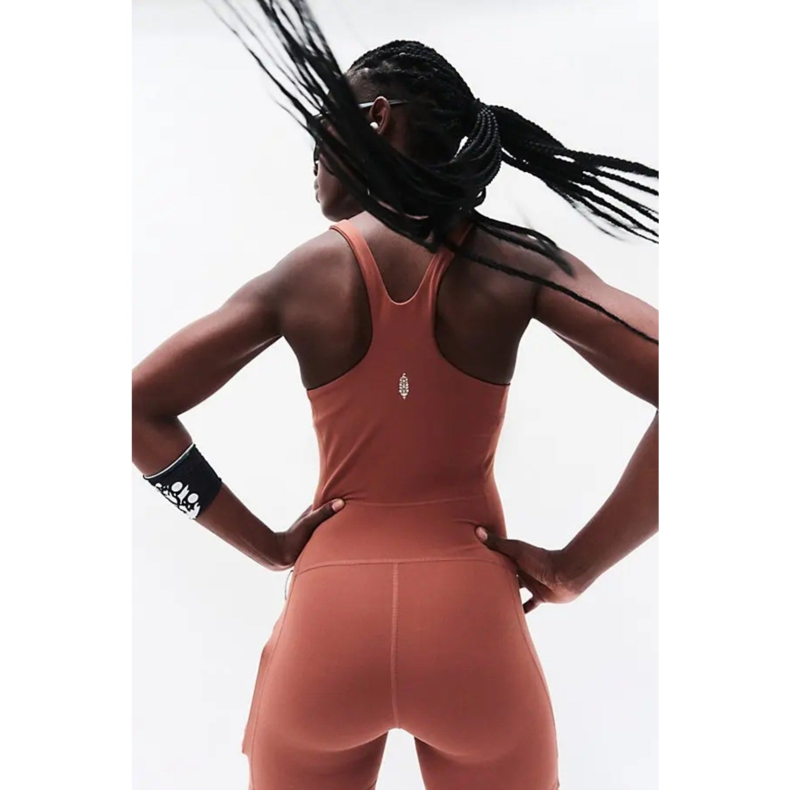 New Free People FP MOVEMENT Never Better Runsie $78 MEDIUM Sequoia Athleticwear