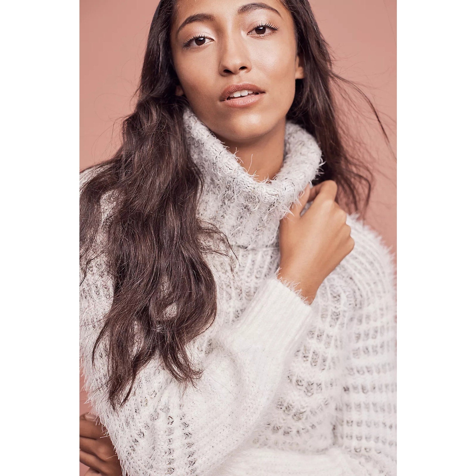 Anthropologie Sleeping Snow Eyelash Sweater Dress