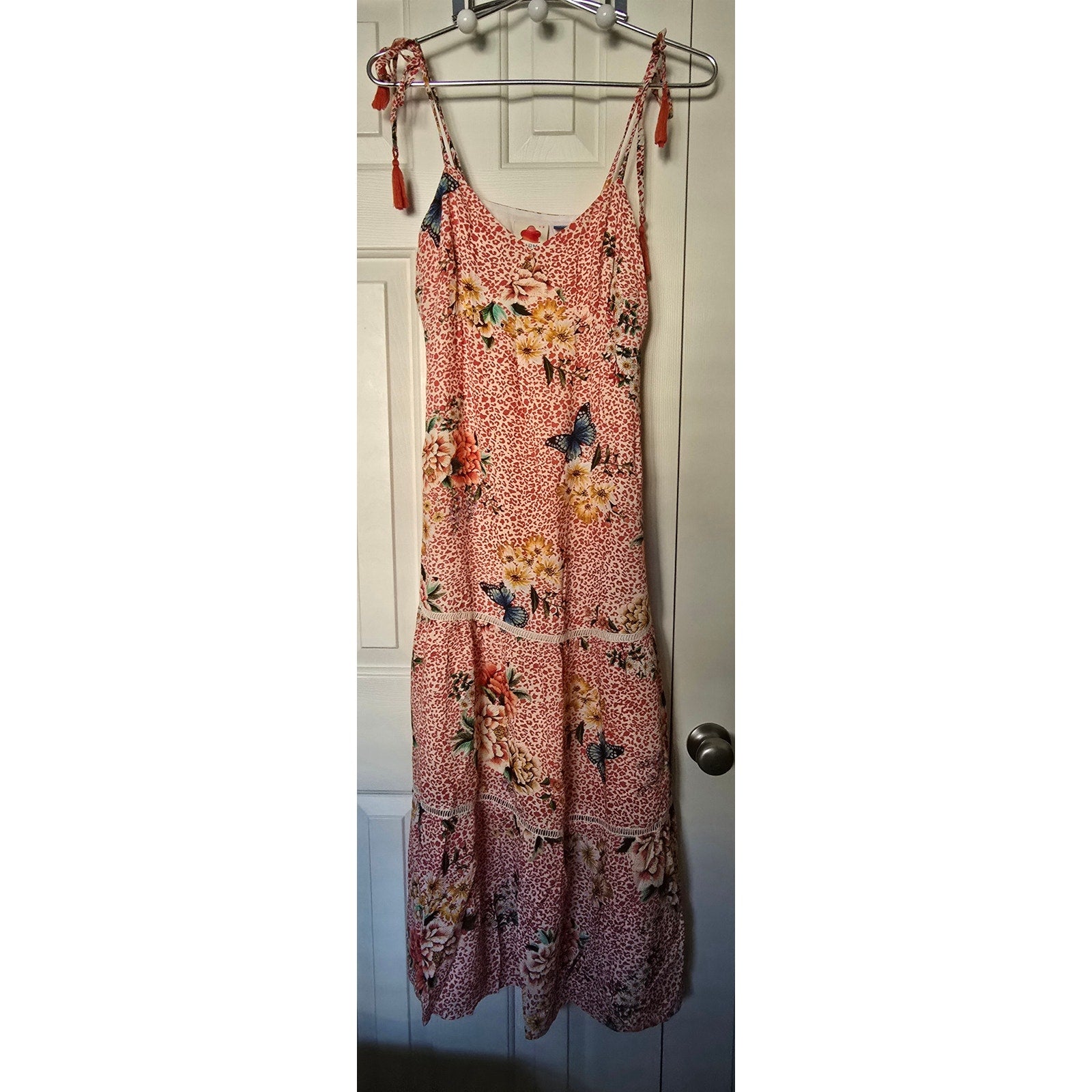 Anthropologie Verbena Floral Midi Dress