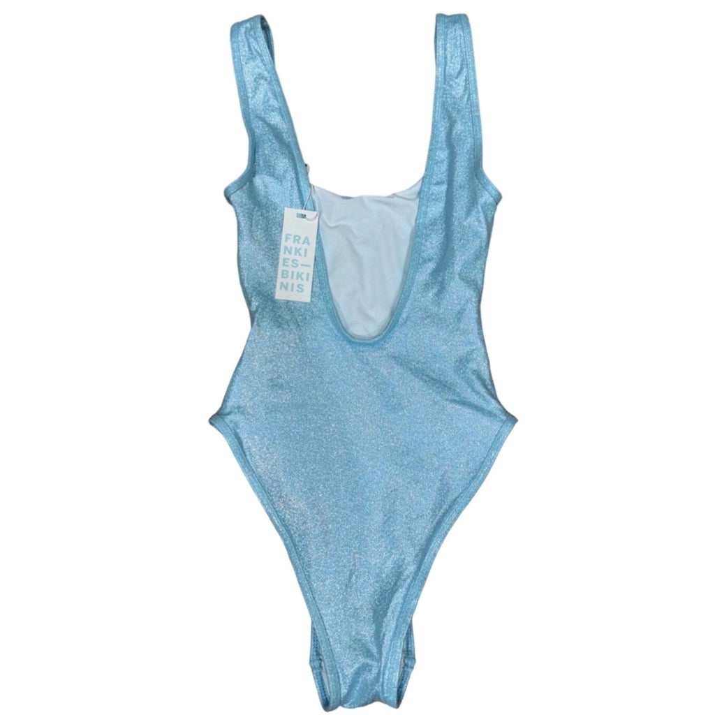 FREE PEOPLE Frankies Kyle One-Piece Swimsuit MEDIUM Cloud Chaser BLUE Free People