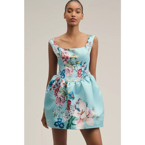 Anthropologie Maeve Sleeveless Square-Neck Fit & Flare Mini Dress LARGE