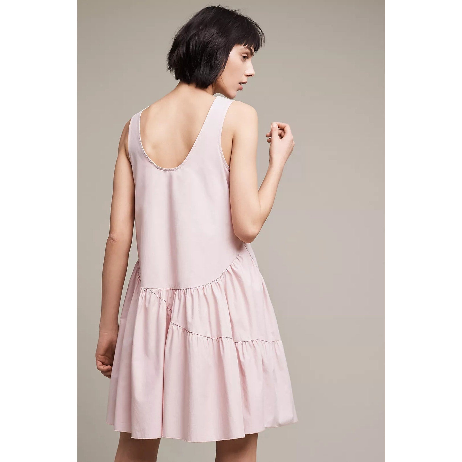 Anthropologie Blushed Poplin Swing Dress
