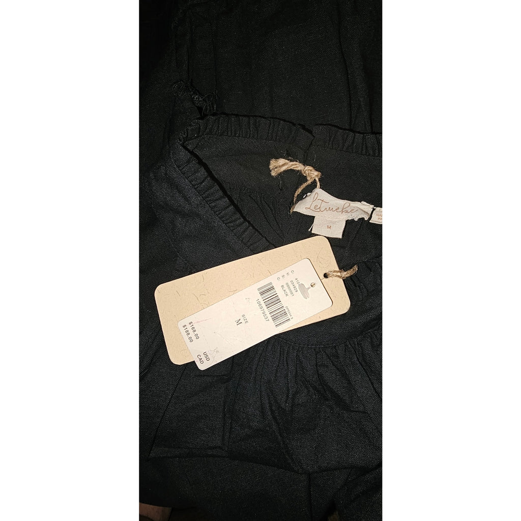 Anthropologie Let Me Be CMS Cotton Halter Jumpsuit MEDIUM Black Anthropologie