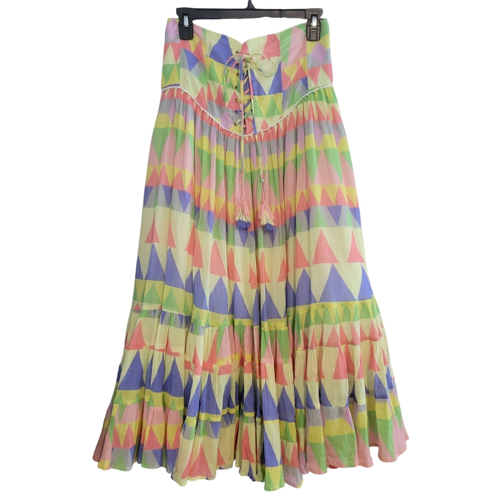 New Anthropologie Place Nationale Halter Dress Size 1 / XS Smocked Lace-up