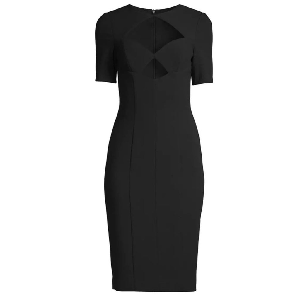 New Anthropologie Black Halo Sweetheart Cutout Dress $390 SIZE 12 Black
