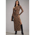 Anthropologie BEC+BRIDGE Western Sun Long-Sleeve Dress US SIZE 10 Brown Anthropologie