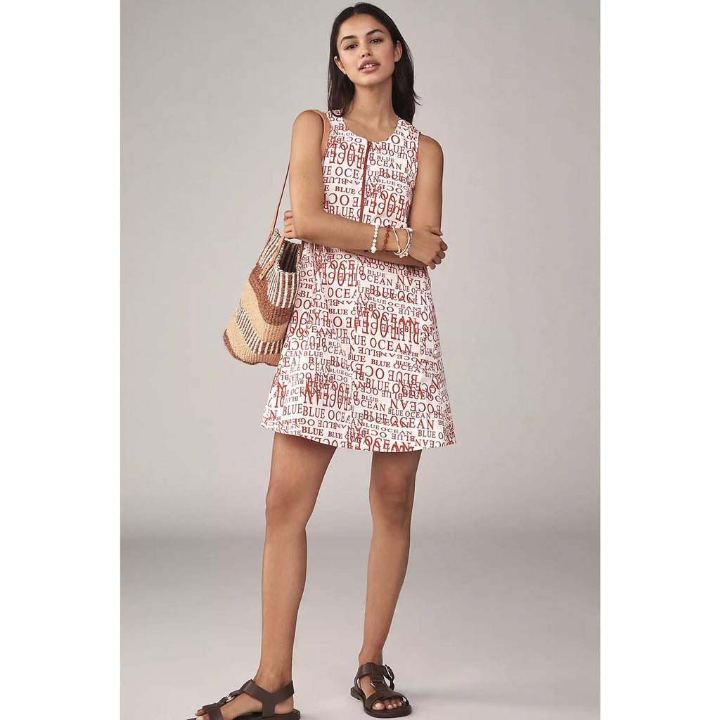 Anthropologie The Keiko Mini Dress by Maeve: Front Zip Edition MEDIUM Anthropologie