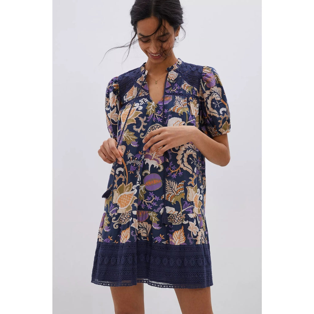 NEW Anthropologie Fiore Lace Tunic Mini Dress by Let Me Be $240 Size Small