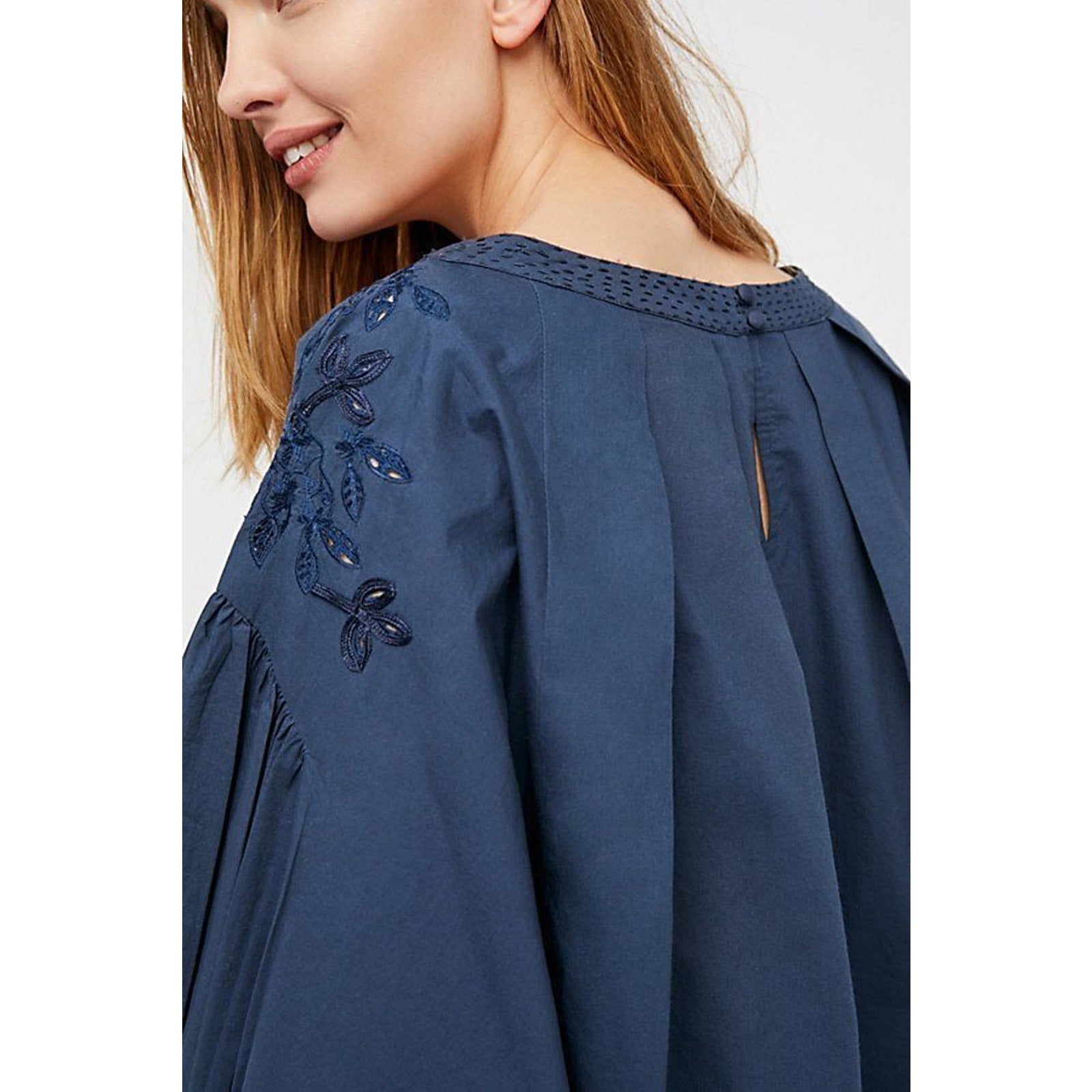 Free People Wishing  Well Dolman Sleeve Embroidered Blouse