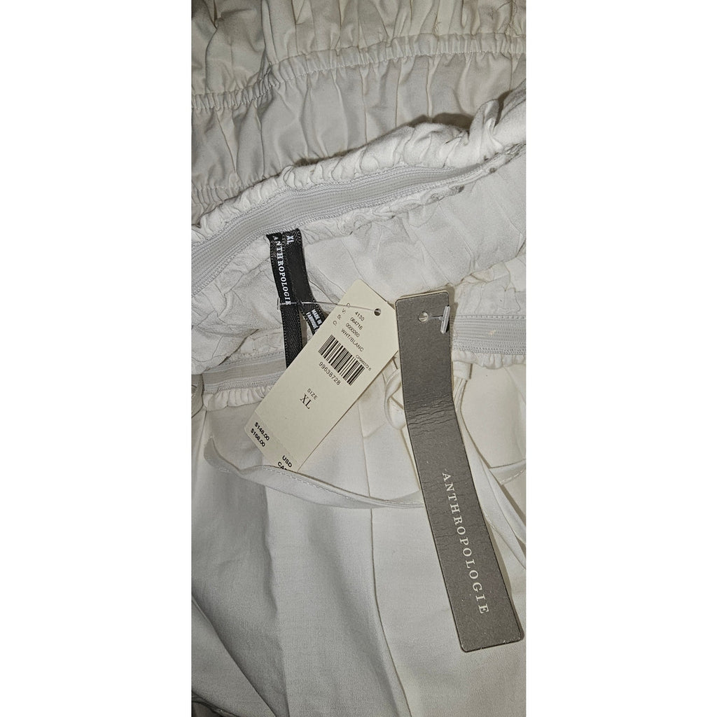 Anthropologie The Somerset Strapless Mini Dress X-LARGE White Anthropologie