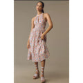 Anthropologie Atsu Halter Bow-Back A-Line Midi Dress $228 SMALL Pink