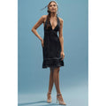 Anthropologie Pilcro Halter Deep-V Seamed Open-Back Mini Dress $158 X-LARGE
