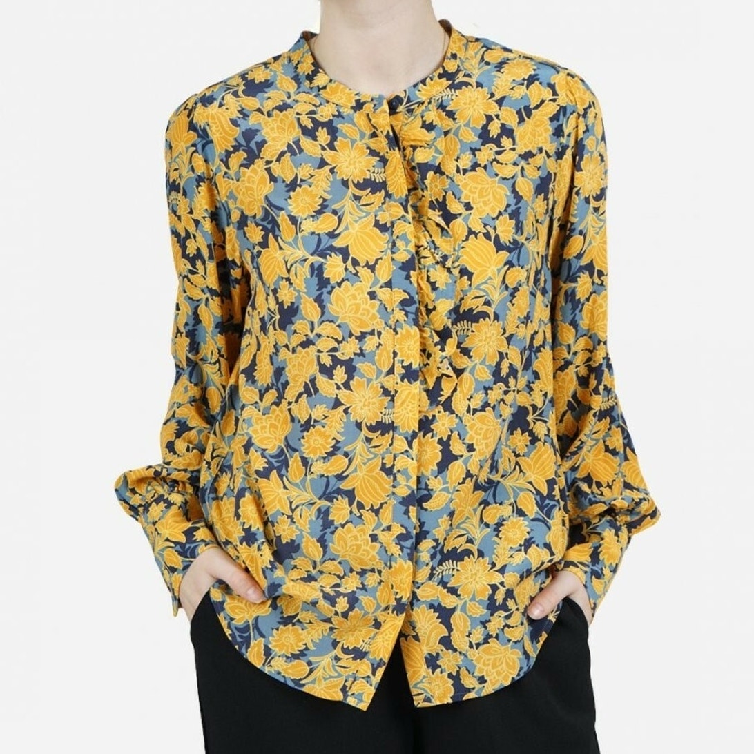 NEW Just Female Tanner Button Shirt - Jordan Floral Small Long-Sleeve