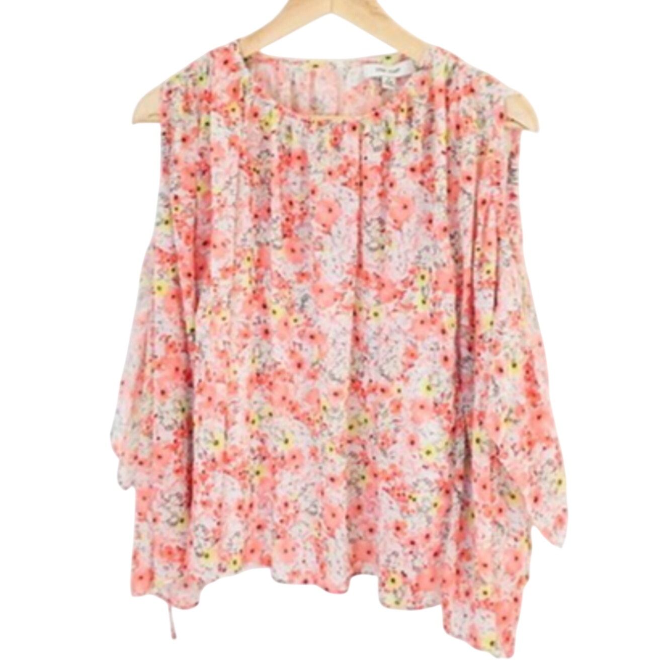 NEW Anthropologie $98 Kiva Open-Shoulder Blouse By Dina Agam Size Small Floral