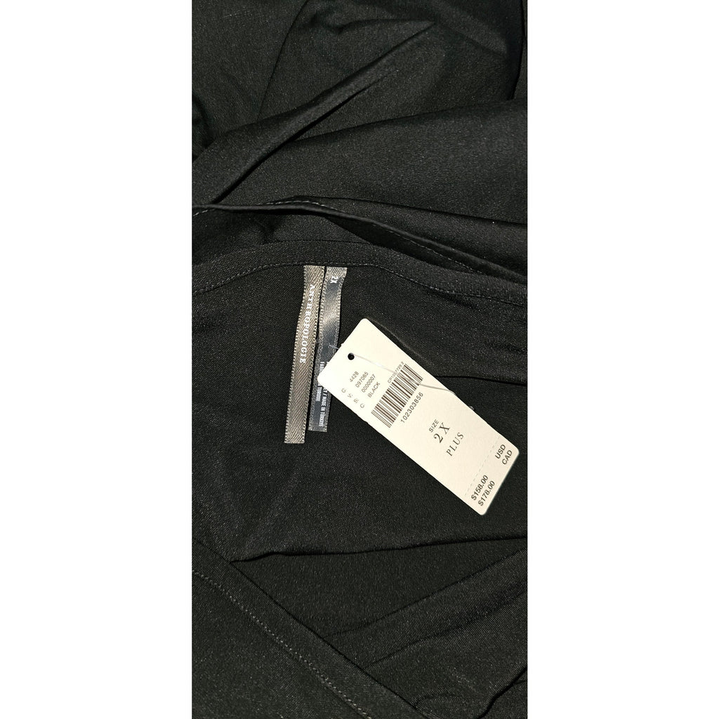 Anthropologie Square-Neck Twofer Midi Dress PLUS 2X Black Anthropologie
