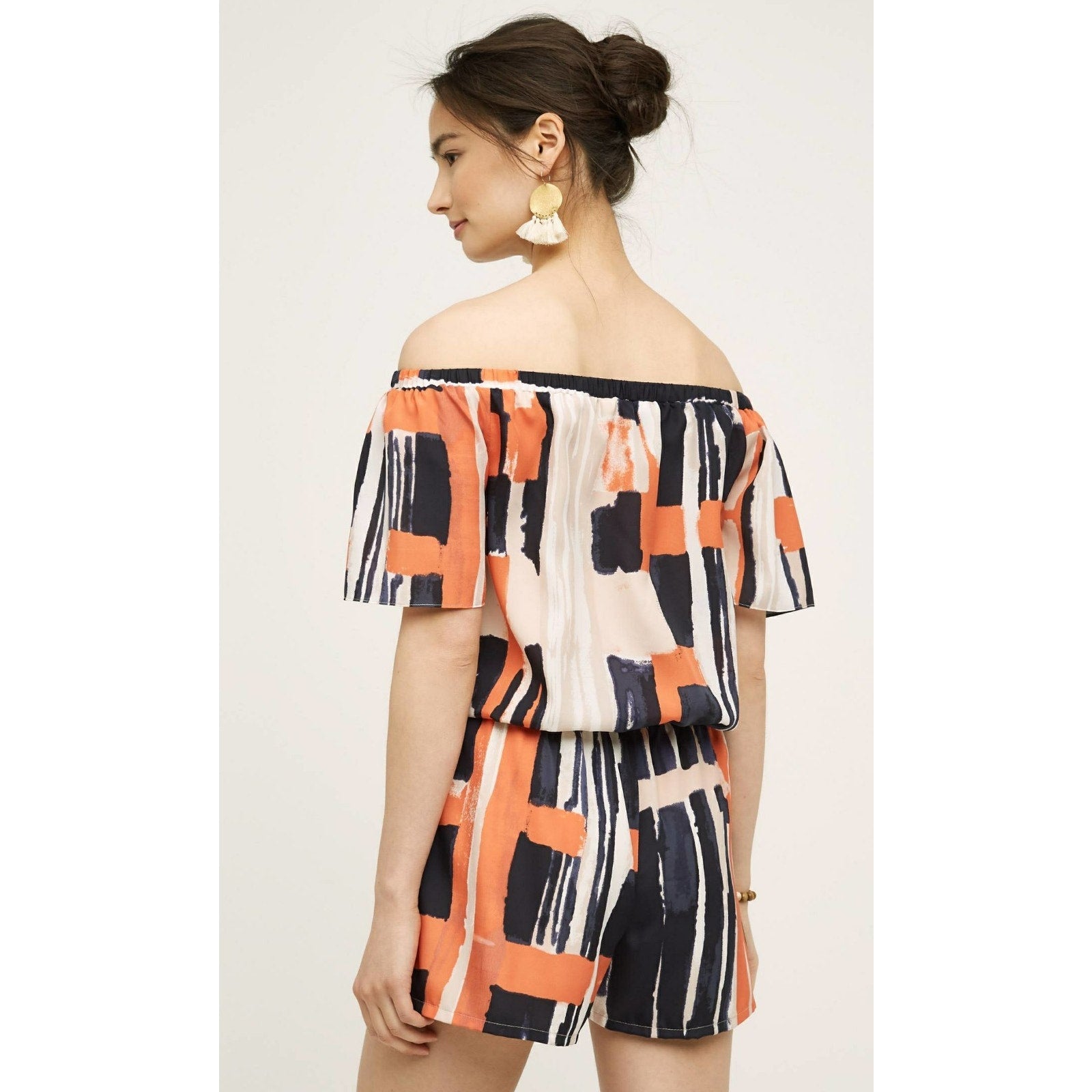 NEW Anthropologie by Elevenses Santa Cruz Romper $128 Size 4 Abstract