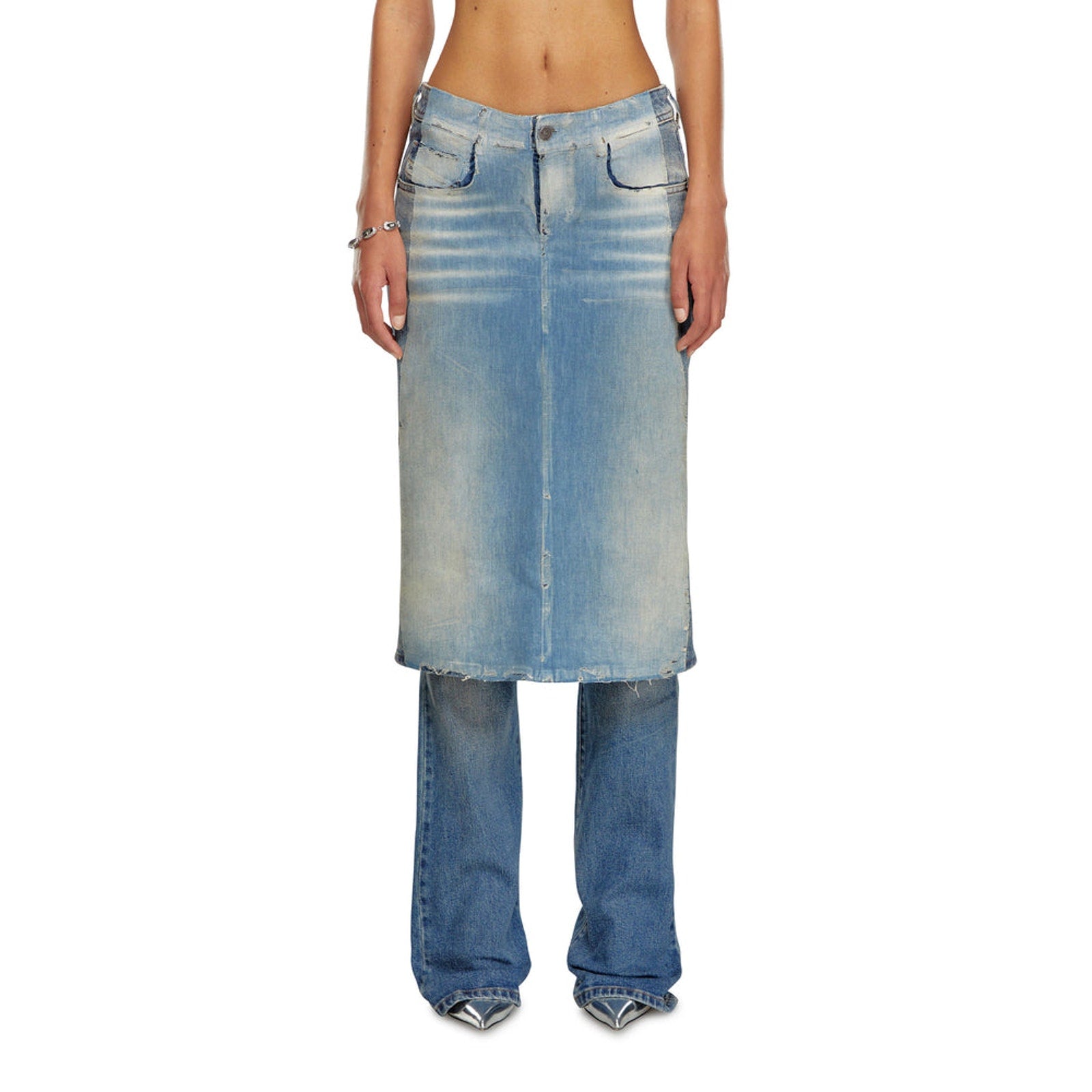 Free People Diesel Skirted Jeans