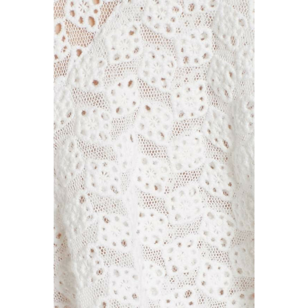 NEW Free People $168 White Girls Girls Girls One Shoulder Lace Tunic Small