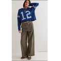 New FREE PEOPLE We The Free Sloane Belted Pants $148 X-LARGE Western Inspired