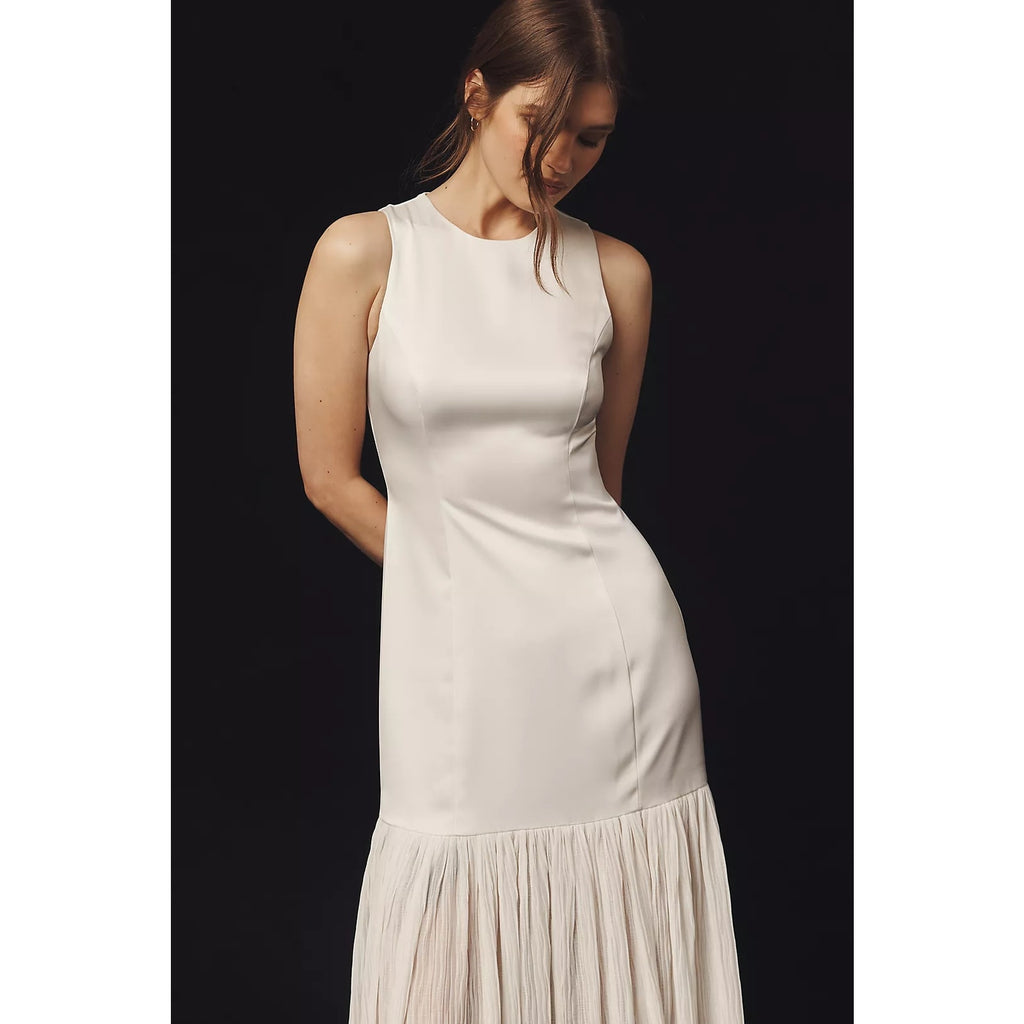 Anthropologie BHLDN ALIGNE Zane Sleeveless Sheer Skirt Maxi Dress SZ 10 Anthropologie