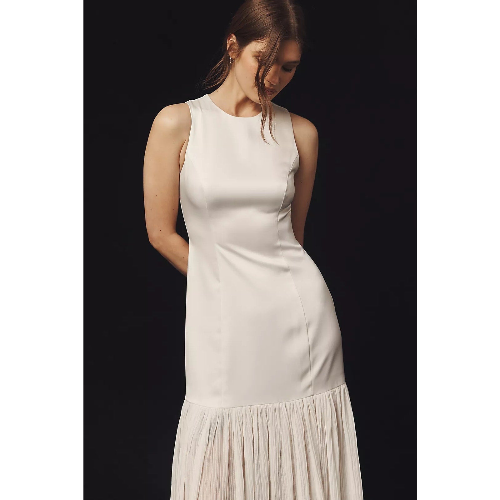 Anthropologie BHLDN ALIGNE Zane Sleeveless Sheer Skirt Maxi Dress SZ 10 Anthropologie