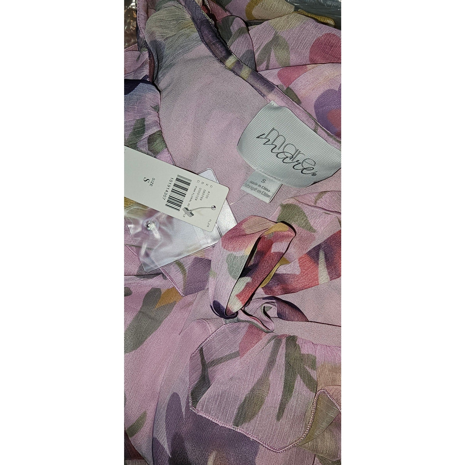 Anthropologie Mare Mare Long-Sleeve Mini Dress $168 Small Pink Floral Boho