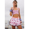 FREE PEOPLE Movement Varsity Blues Printed Shorts LARGE Purple Free People