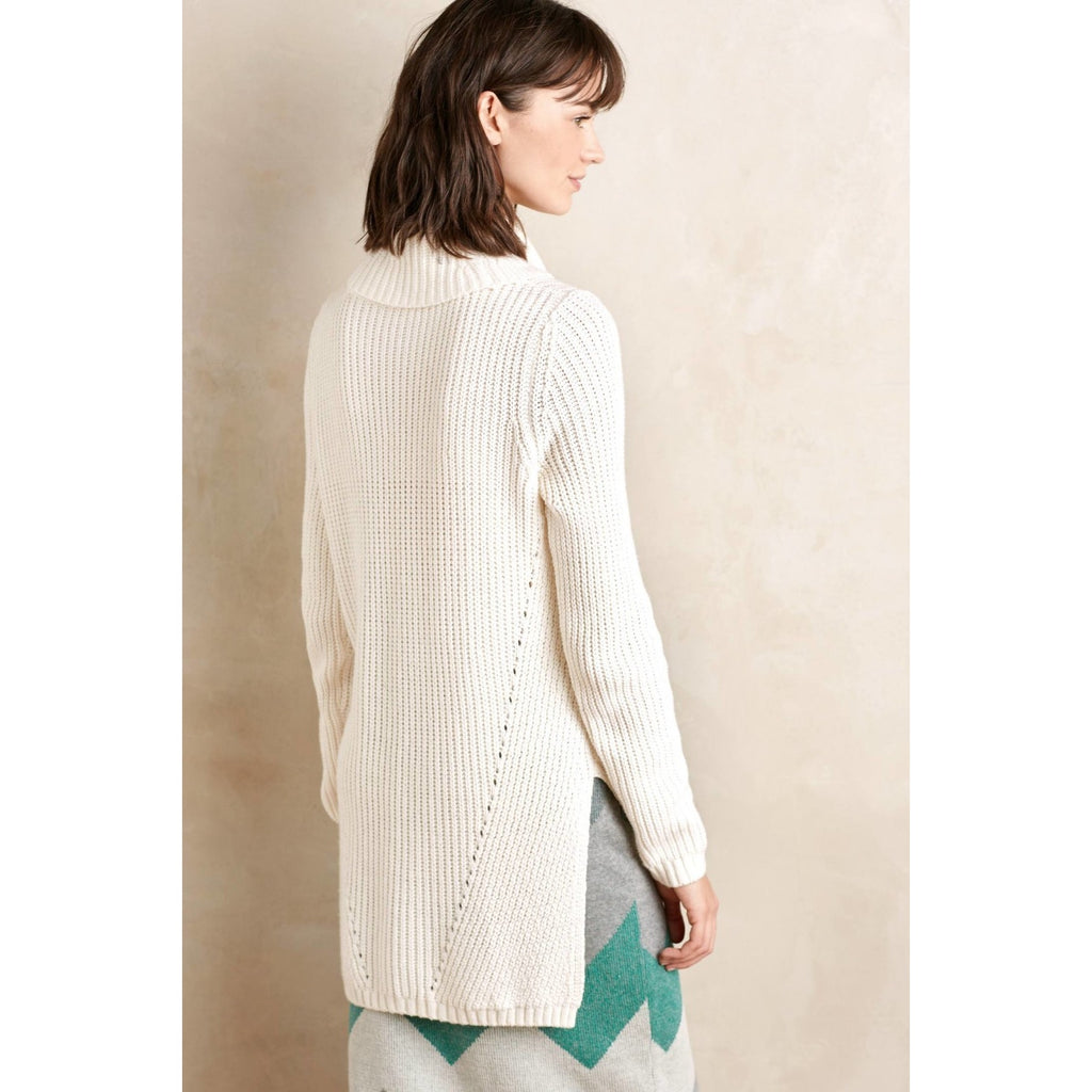 NEW Anthropologie $118 Moth Women's White High-low Turtleneck Size Small