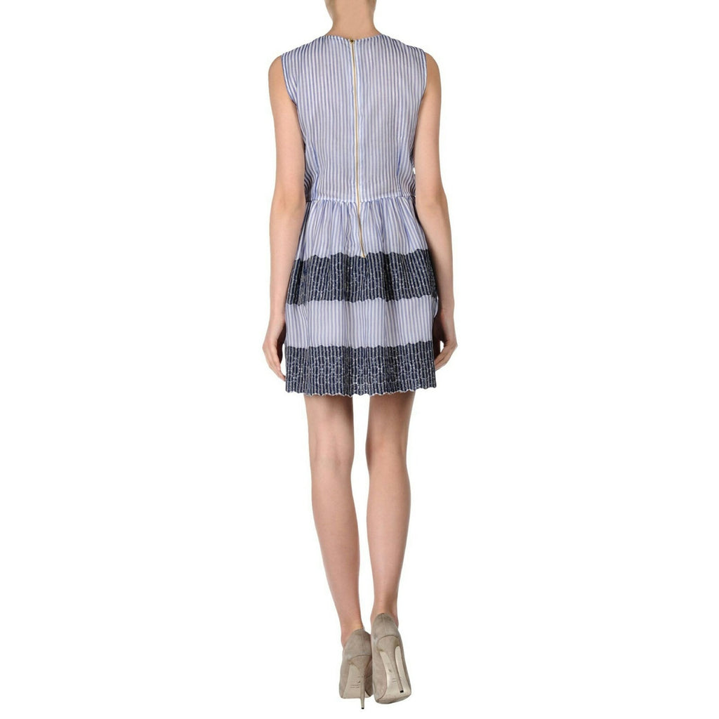 NEW Manoush Women's Blue Short Mini Dress Size US 2 FR 34 UK 6 Blue Striped