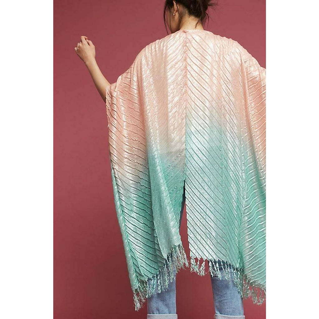 New Anthropologie Ombre Sheen Kimono Sz One Size NIP