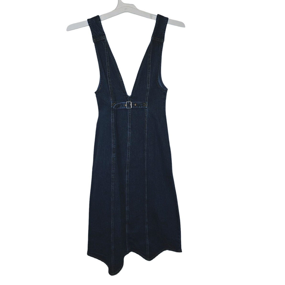 Nwt Anthropologie Pilcro Vest Mini Dress $180 SIZE 0 Dark Denim Button Front