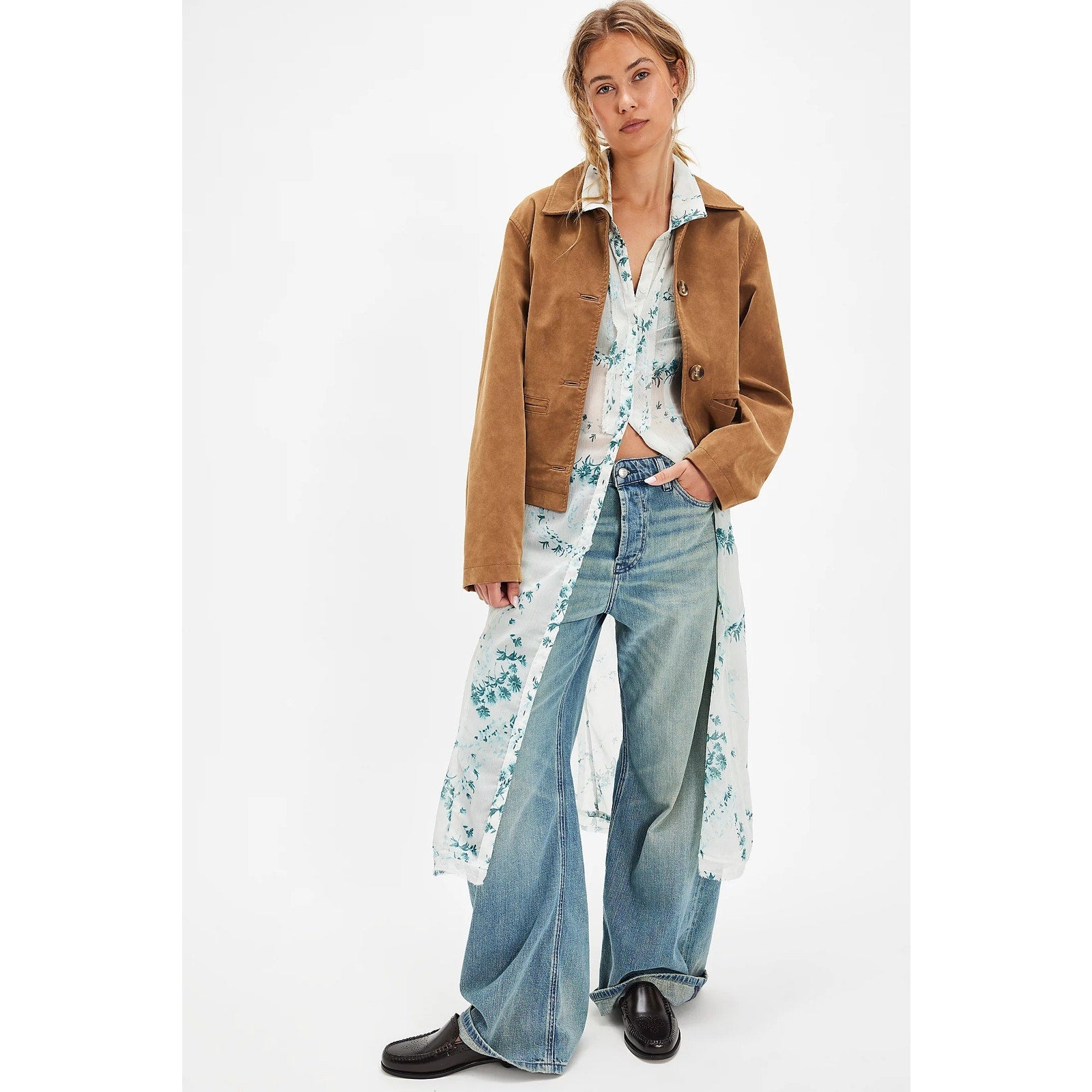 Free People Cannaday Maxi Dress Medium Mint Floral Combo Free People