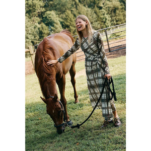 By Anthropologie Long-Sleeve Ruched Mesh Midi Dress X-LARGE Brown
