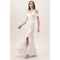 Anthropologie BHLDN Lafayette Dress RUFFLED MAXI $230 SIZE 16 Ivory