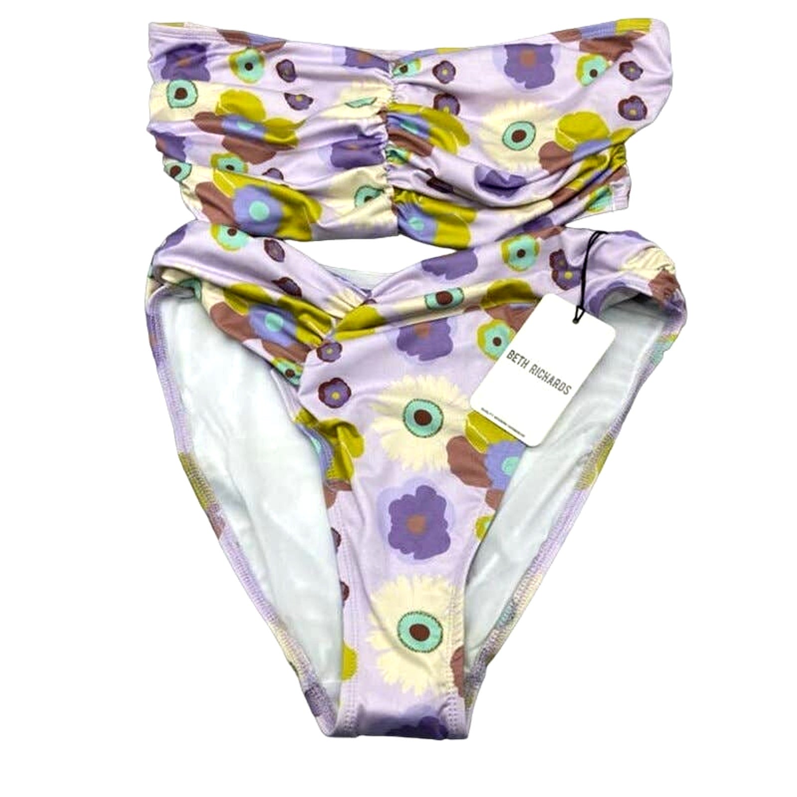 New Free People x Beth Richards Delrey Floral Bikini Top + Bottoms $240 LARGE