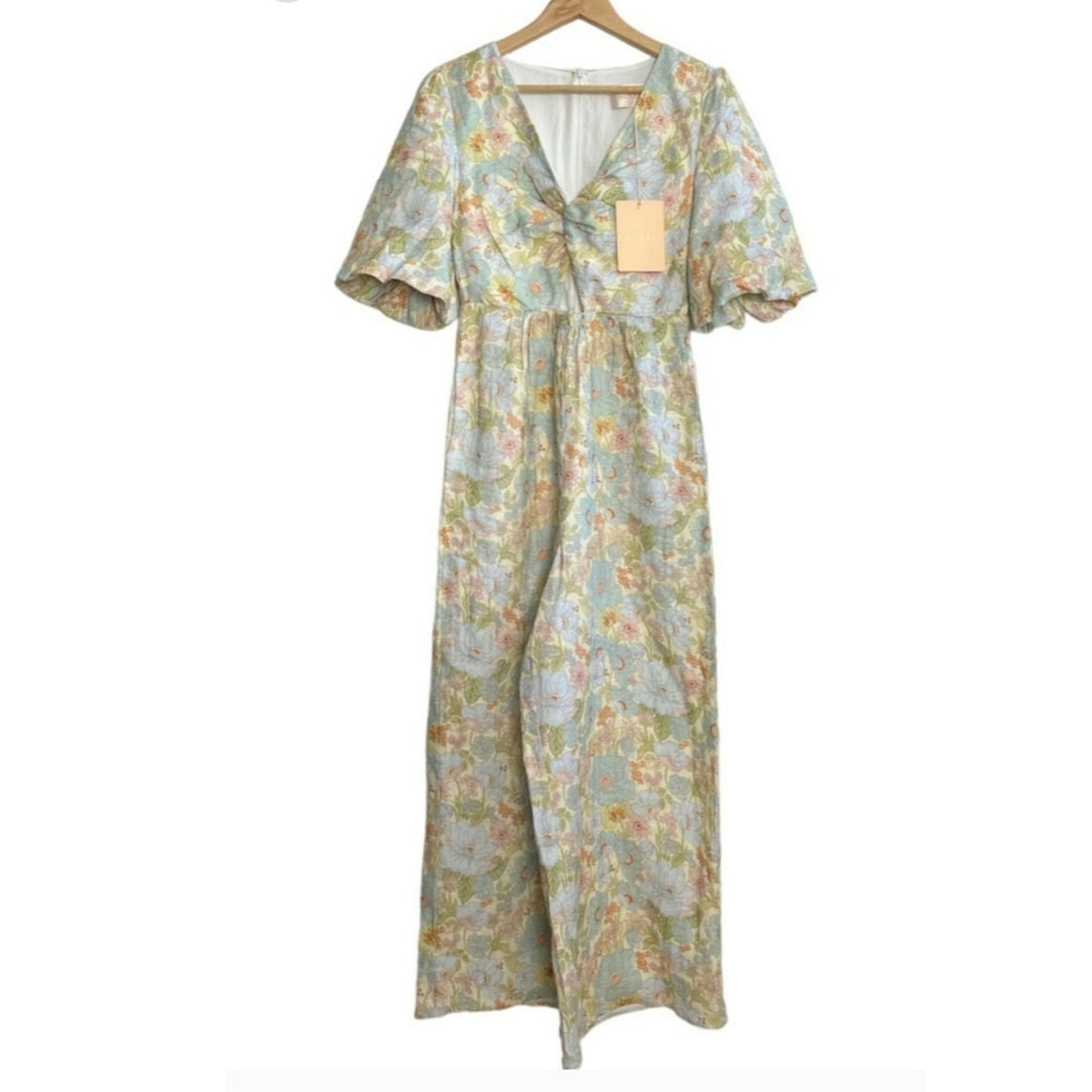 Anthropologie x Sancia The Aida Floral Wide-Leg Jumpsuit $239 PLUS 1X Green