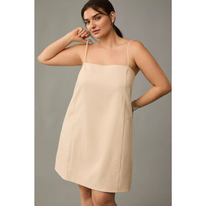 Anthropologie Mare Mare Linen Blend Square-Neck A-Line Mini Dress 1X