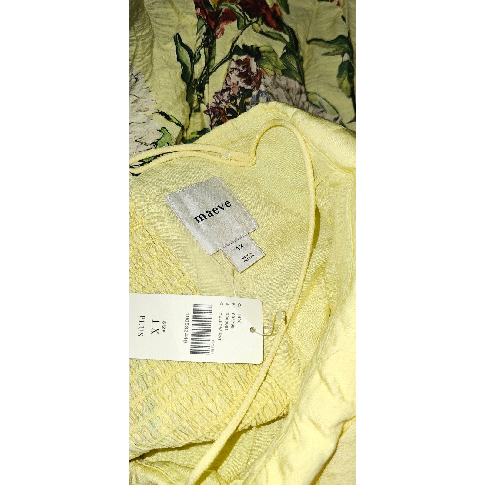 Anthropologie Maeve Sleeveless Fit & Flare Mini Dress PLUS 1X Yellow Anthropologie