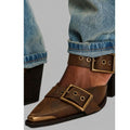 New Free People x Jeffrey Campbell Hendrix Heels $198 SIZE 8 Brown BUCKLES Free People
