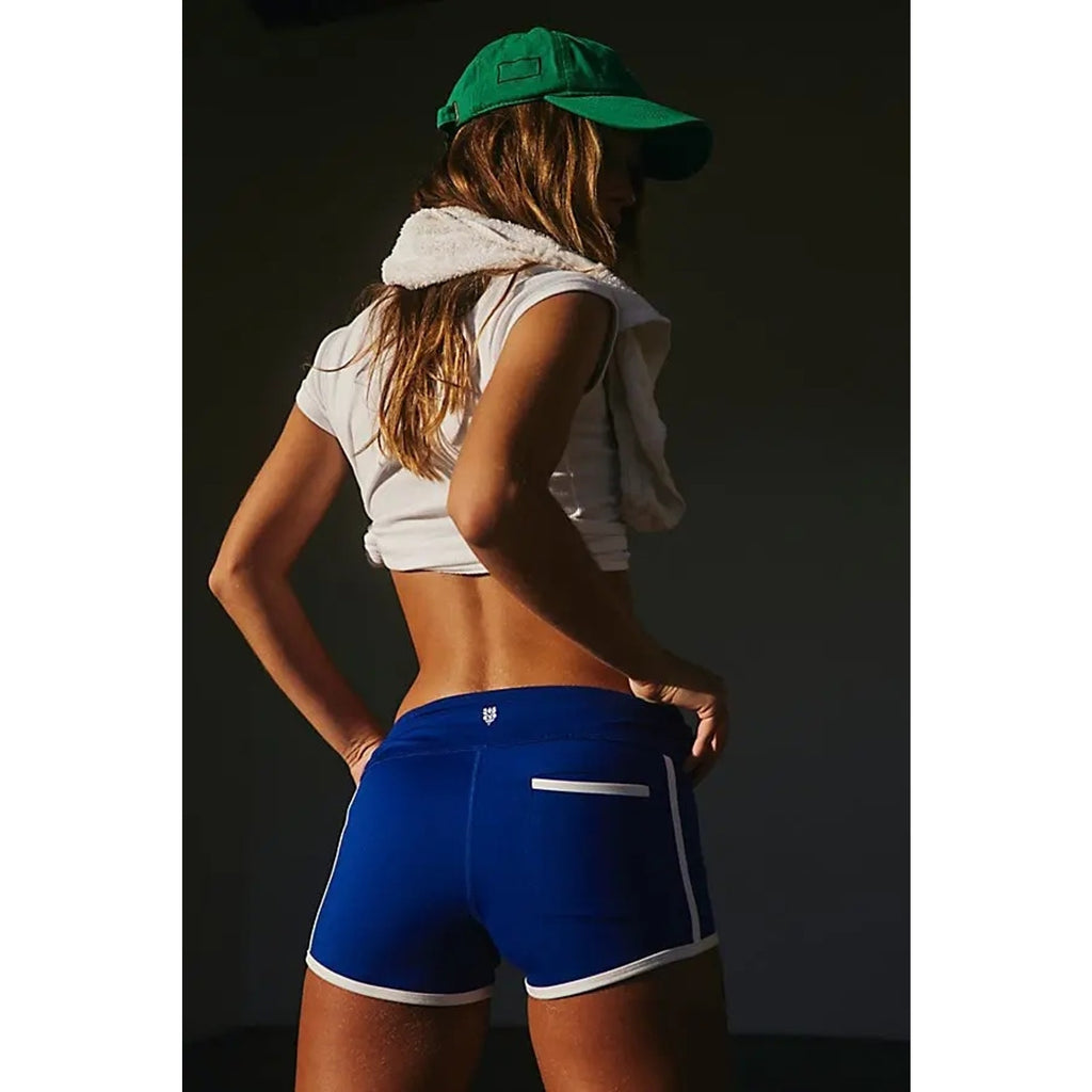 FREE PEOPLE MOVEMENT Island Time Shorts X-SMALL Sapphire Skies Free People
