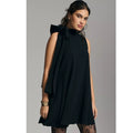 New Anthropologie Black Halo Eve Sleeveless Mock-Neck Dress $399 MEDIUM Black