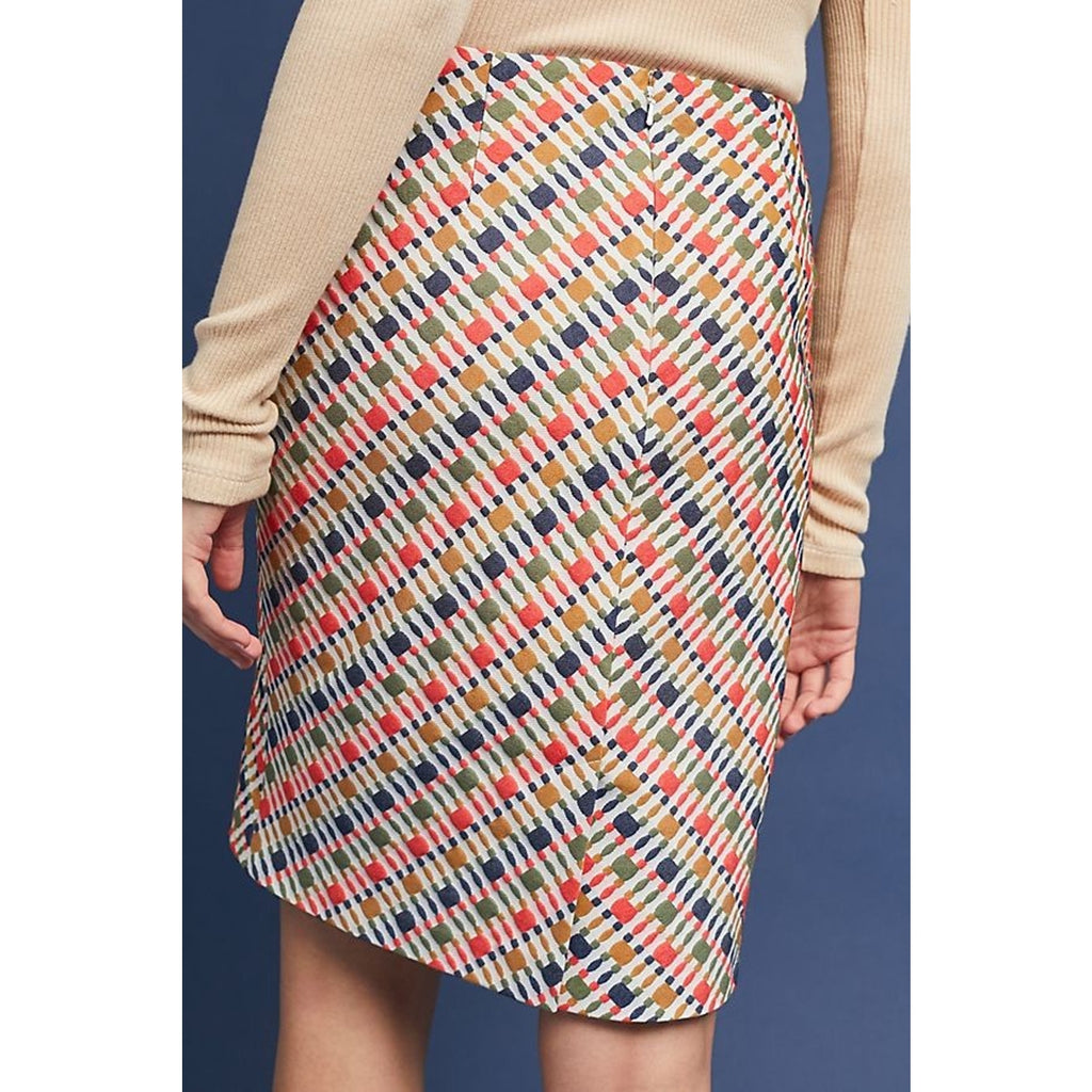 NEW Anthropologie Laura Striped-Jacquard Pencil Skirt By hutch Size 6