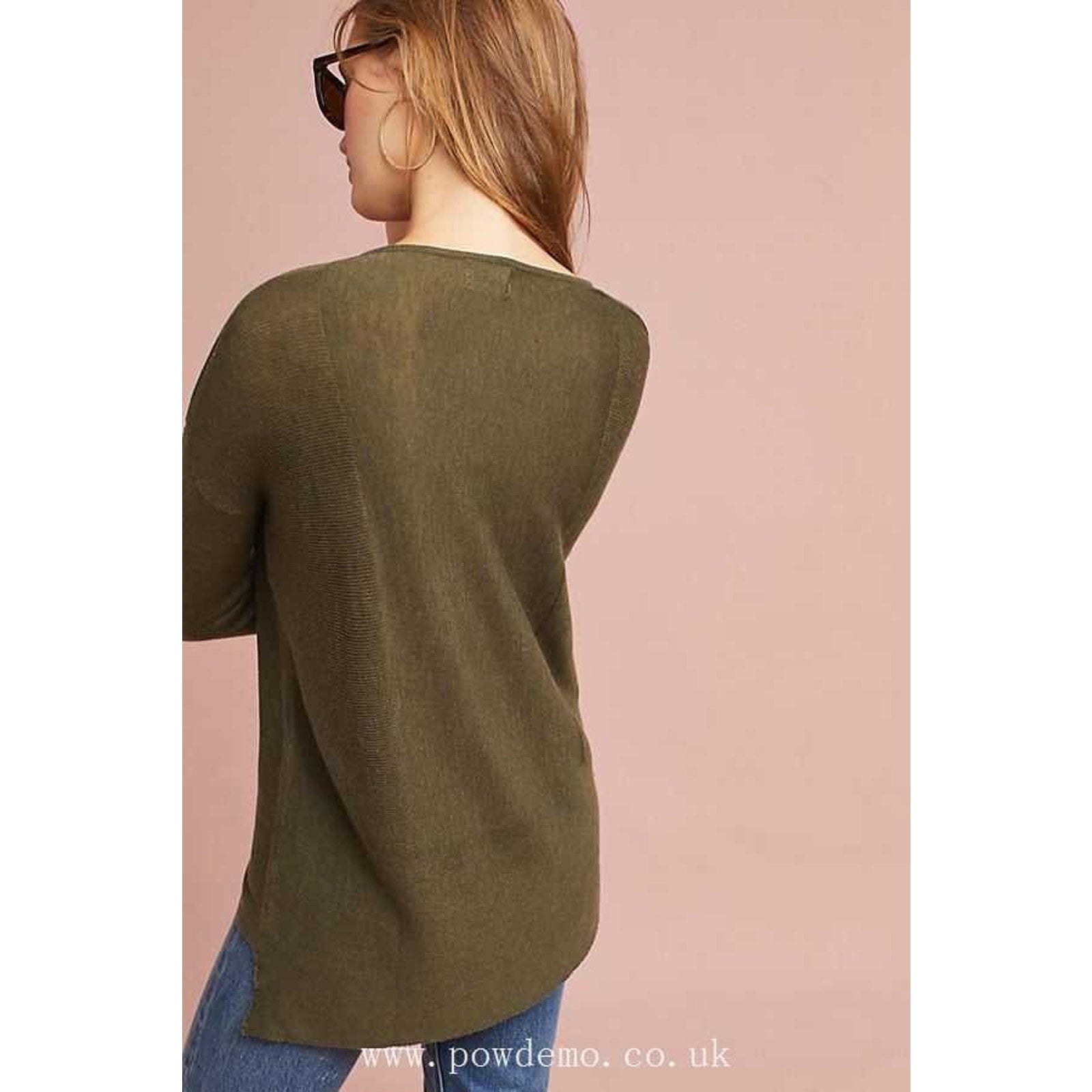 Anthropologie En Elly High-Low V-Neck Pullover Sweatshirt $98 Size XS