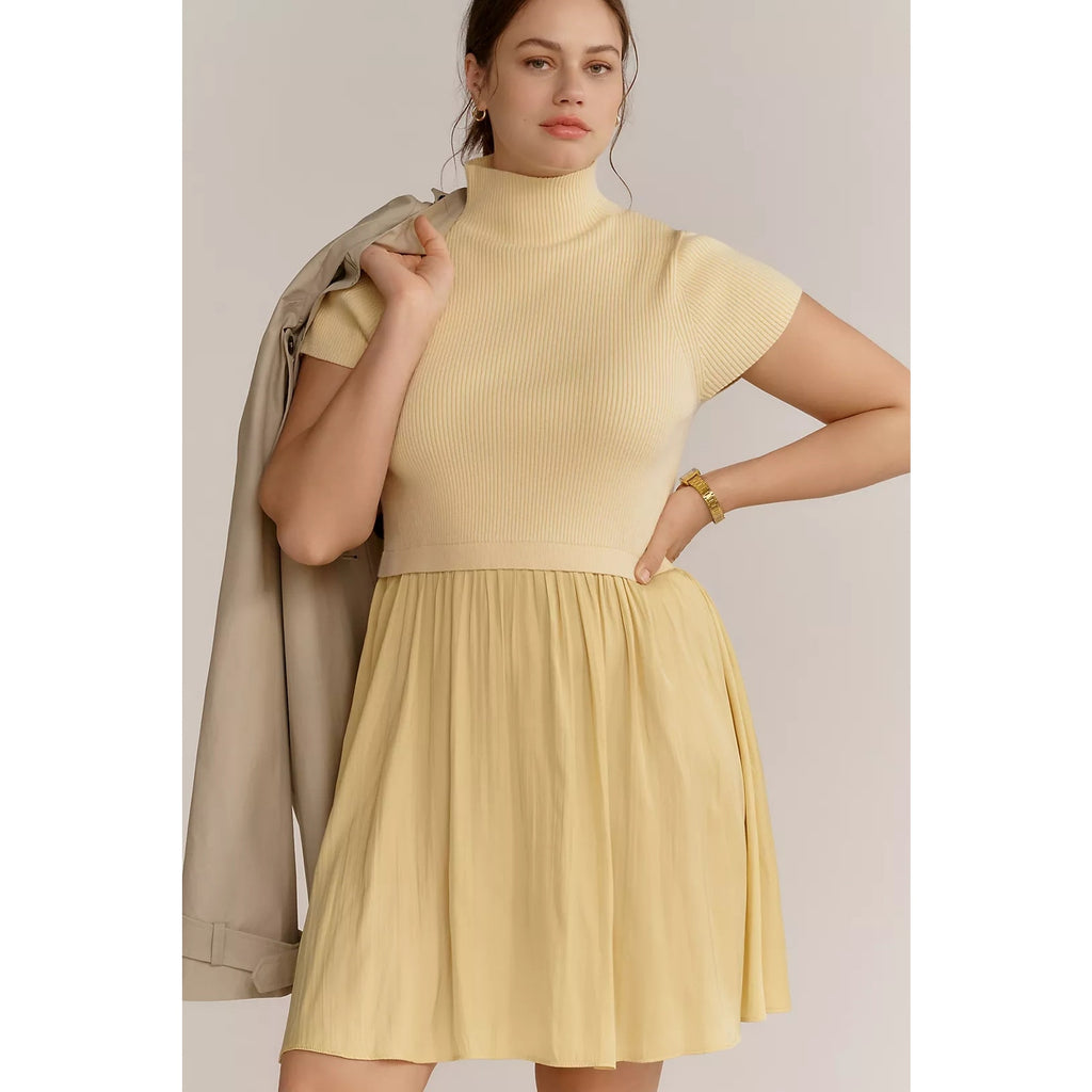 Anthropologie The Thea Twofer Sweater Dress: Short-Sleeve Mini $148 PLUS 1X