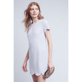 New Anthropologie Ruenna Scalloped Mini Dress by Shoshanna Size 2 $350 Lilac