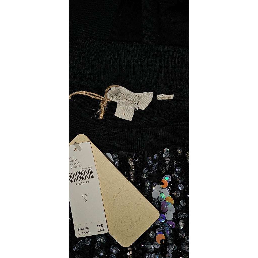 Anthropologie Let Me Be Disco Sequin Sweatshirt